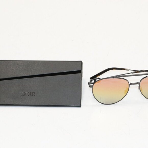 Dior CD Link R1U H4L2 Gunmetal Gradient Lens 56-16-145 Sunglasses - Picture 1 of 15